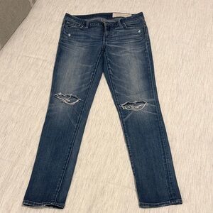 Treasure & Bond Dark Blue Distressed Skinny Jeans Sz 28